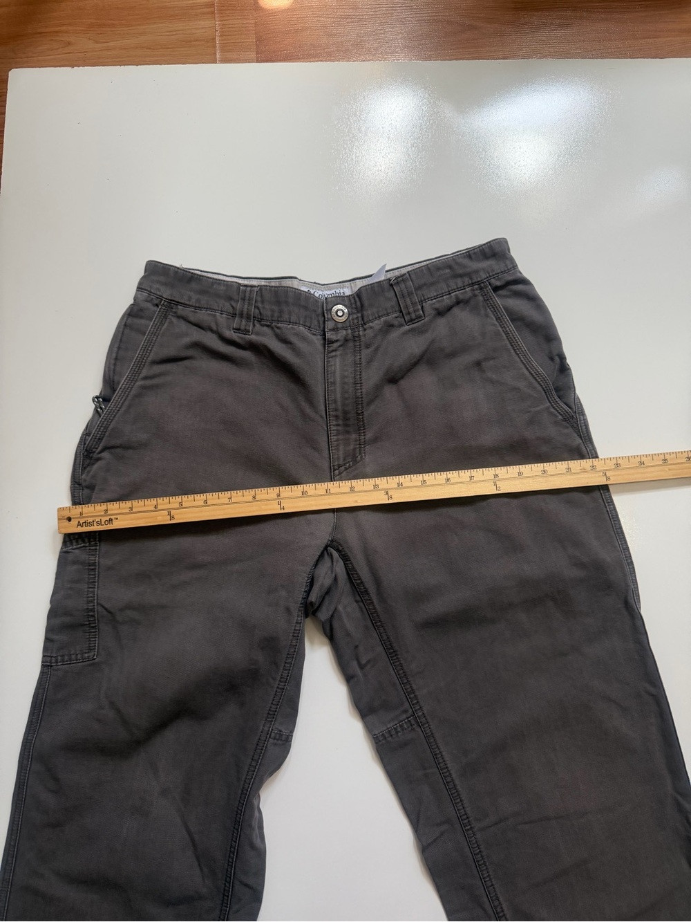 Columbia Men’s Gray Cargo Pants Size 34 Outdoor Utility Hiking Workwear - Picture 5 of 11